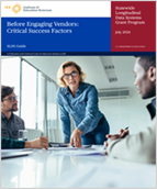 Before Engaging Vendors: Critical Success Factors, Updated