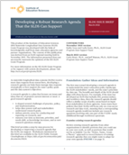 Developing a Robust Research Agenda That the SLDS Can Support, Updated