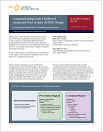 Communicating Early Childhood Integrated Data System (ECIDS) Design: Developing Presentation and Conceptual Diagrams