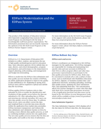 EDFacts Modernization and the EDPass System
