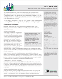 Effective Uses of Data to Gain Support for an SLDS