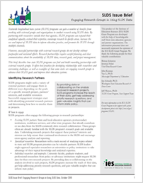 Engaging Research Groups in Using SLDS Data