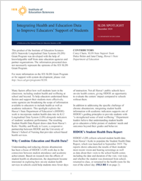 Integrating Health and Education Data to Improve Educators Support of Students