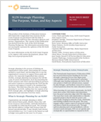 SLDS Strategic Planning: The Purpose, Value, and Key Aspects