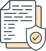 An icon of stacked files with a security checkmark.
